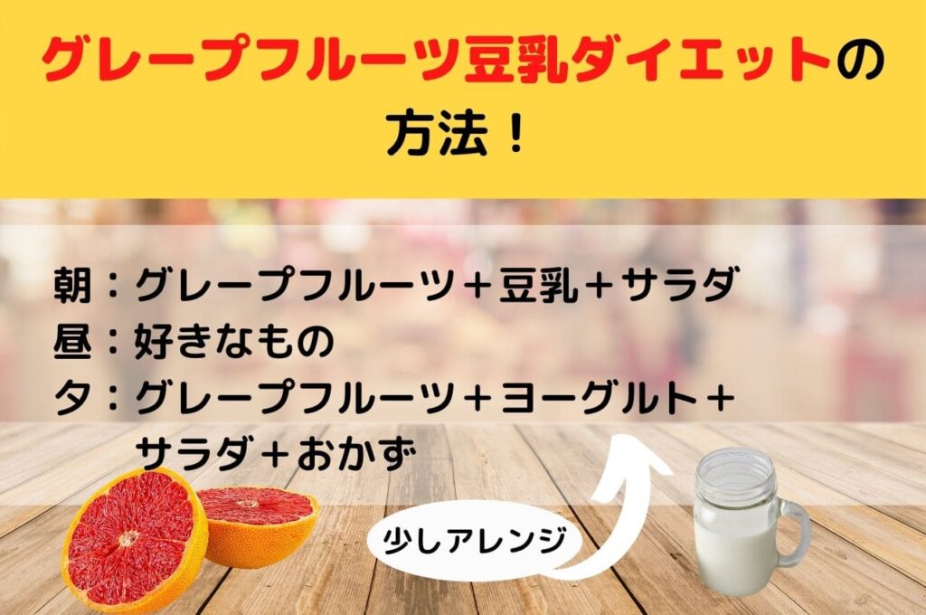 グレープフルーツ豆乳ダイエットの方法！